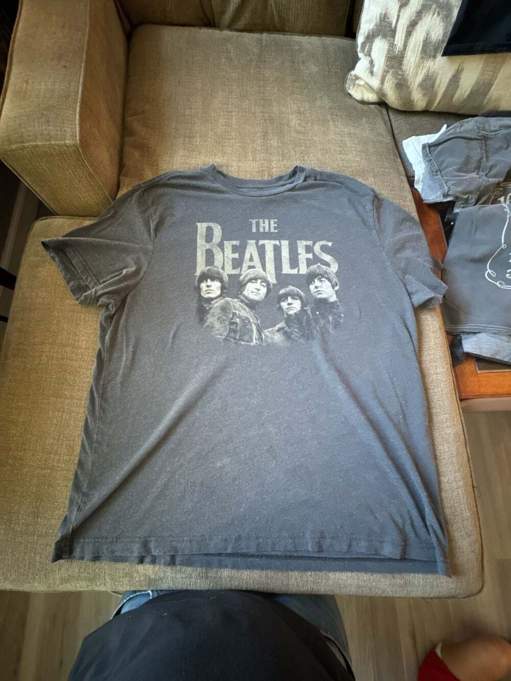 The Beatles 1965 American Tour Graphic T-Shirt Gray Heather